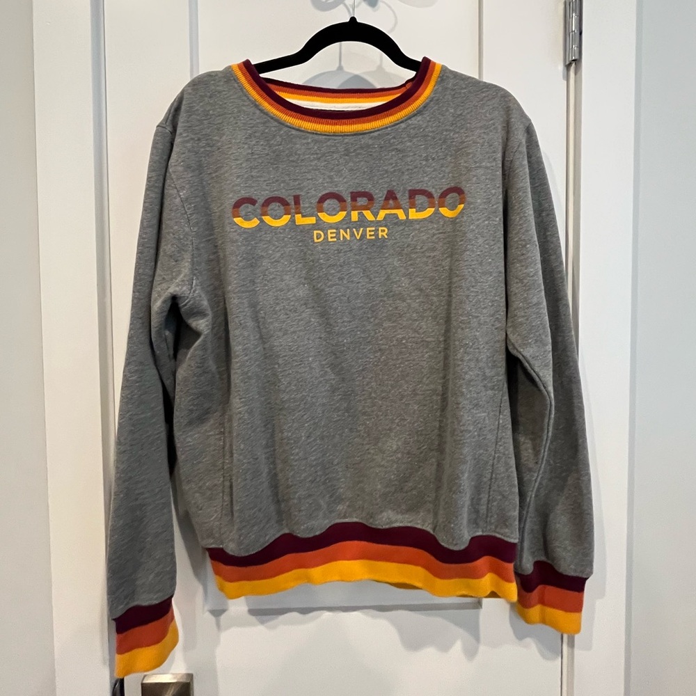 Denver Colorado Retro Crew Neck Sweatshirt
